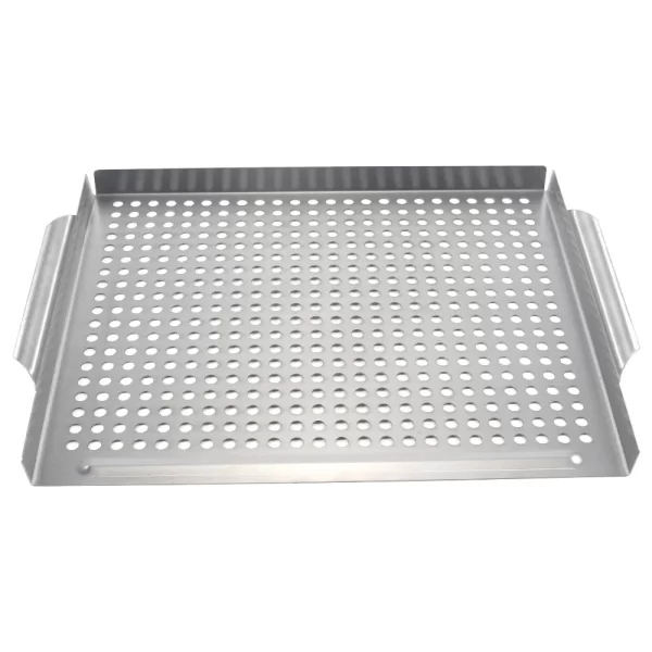 Non-stick Stainless Steel Roasting Pan Grill Basket for Fish and Vegetables