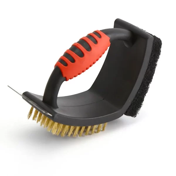 Portable 3-in-1 BBQ Cleaning Scraper Brush for Barbecue Accessories