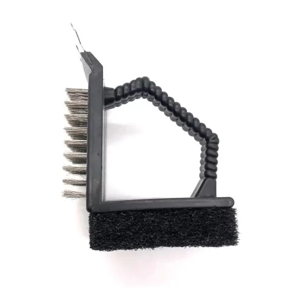 3-Head BBQ Grill Cleaning Brush with Steel Wire Heads