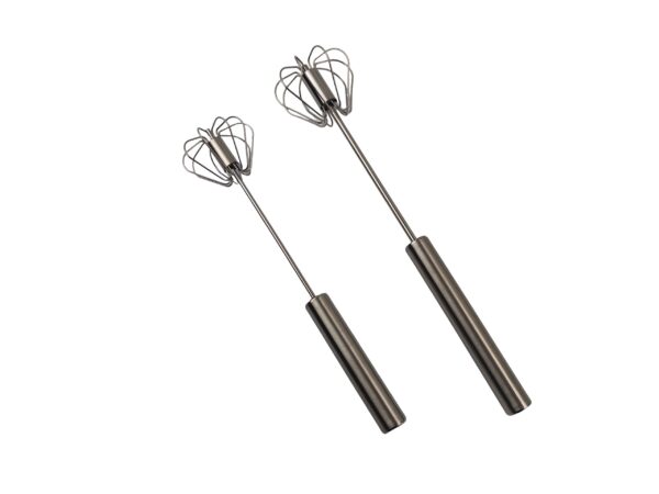 Egg Bitter Set of 2 stainless steel hand pressure semi-automatic handheld milk frother egg whisk