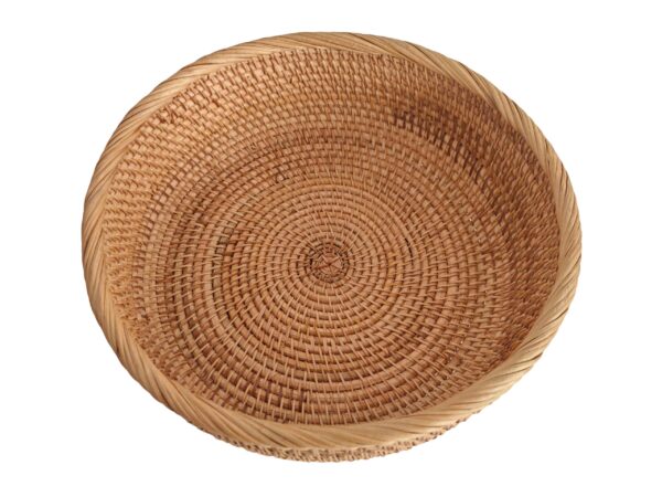 Rattan Fruit Basket Handwoven Food Bin Kitchen Handmade Stackable Small Snack Storage Basket