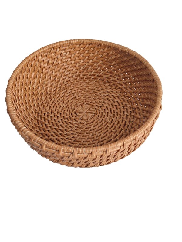 Round Imitation Rattan Storage Basket  for Fruit and Vegetable and Basket Bread