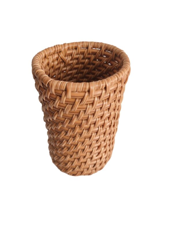 Imitation Rattan Storage Holder accessories and decorative storage buckets Desktop pen storage