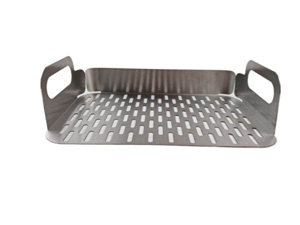 Grill Basket with 2 Handles stainless steel grill basket grill topper Vegetable fruit meat BBQ grill basket
