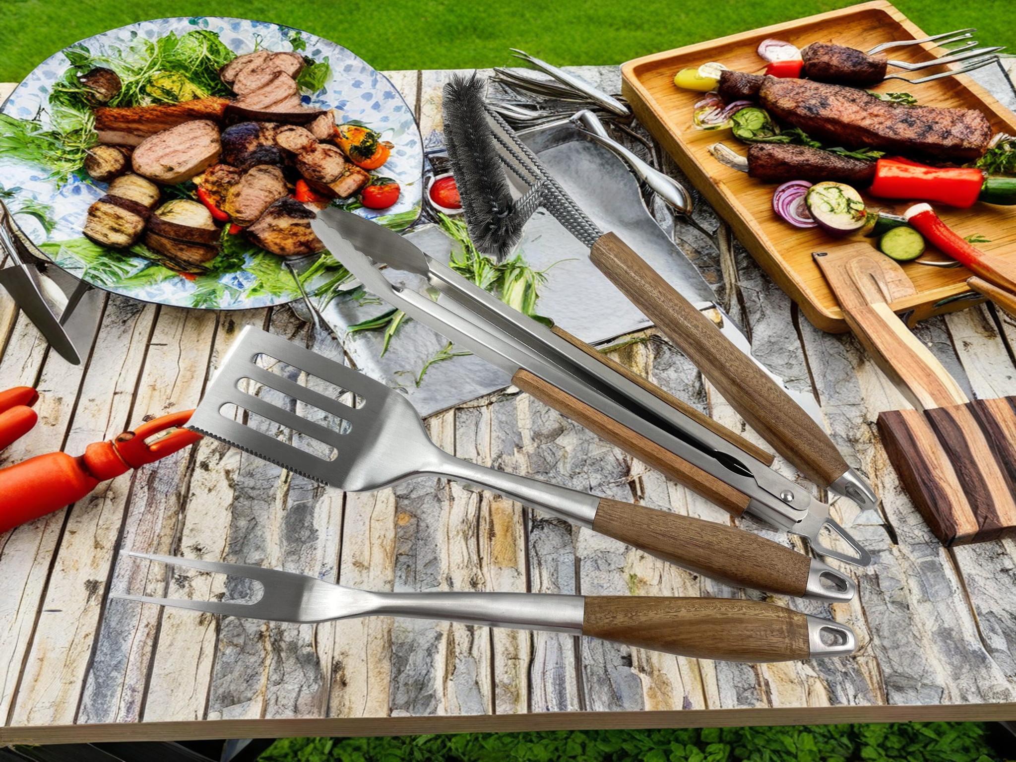 烧烤工具四件套使用场景