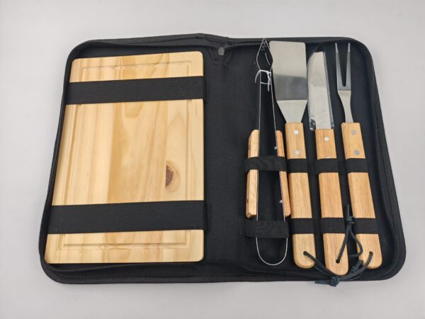 YJSH085 5PCS BBQ Tool Set With Carry Bag